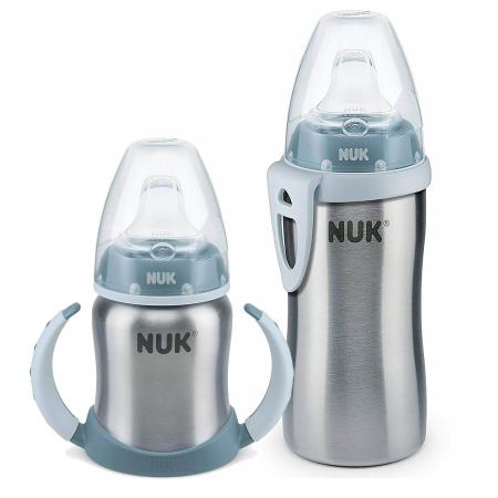 Trinklernbecher NUK Learner Cup Trinklernbecher Activ Cup SET Edelstahl 125ml+215ml